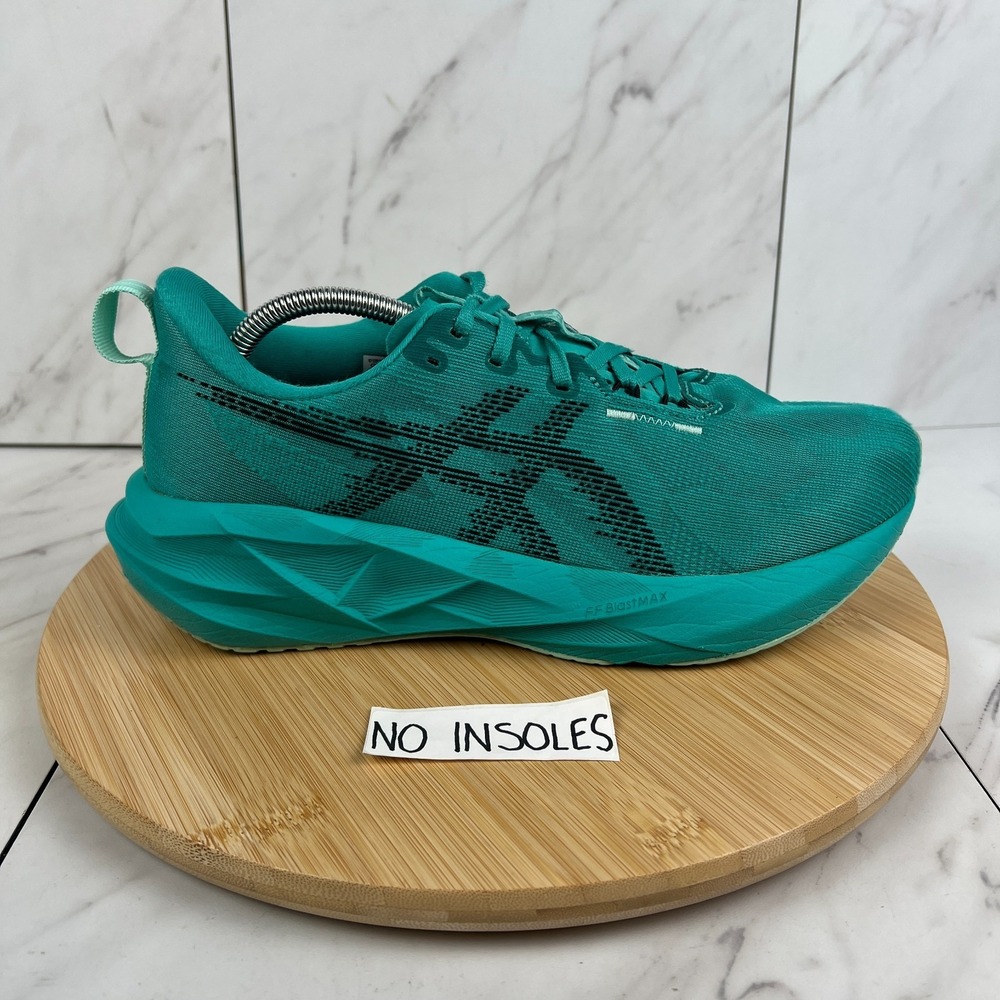 Asics Novablast 5 Womens Size 10.5 Wave Teal Black Walk Running Shoes 1012B765